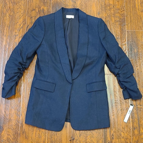 tahari blue coat